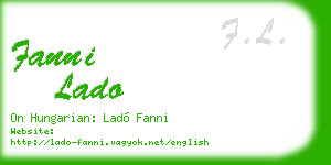 fanni lado business card