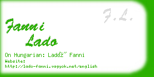 fanni lado business card